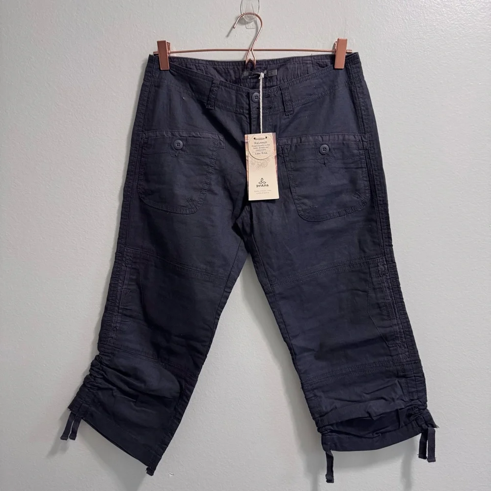 NWT Prana Kelly Capri Cargo Dark Blue Size 4 - Picture 3 of 15